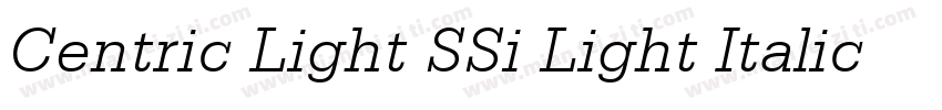 Centric Light SSi Light Italic字体转换